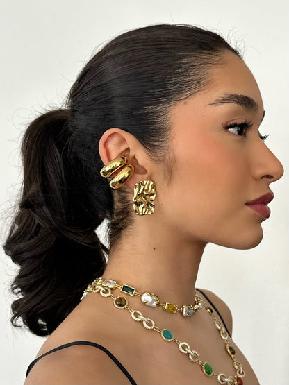 HAMMERED STEEL EARRINGS