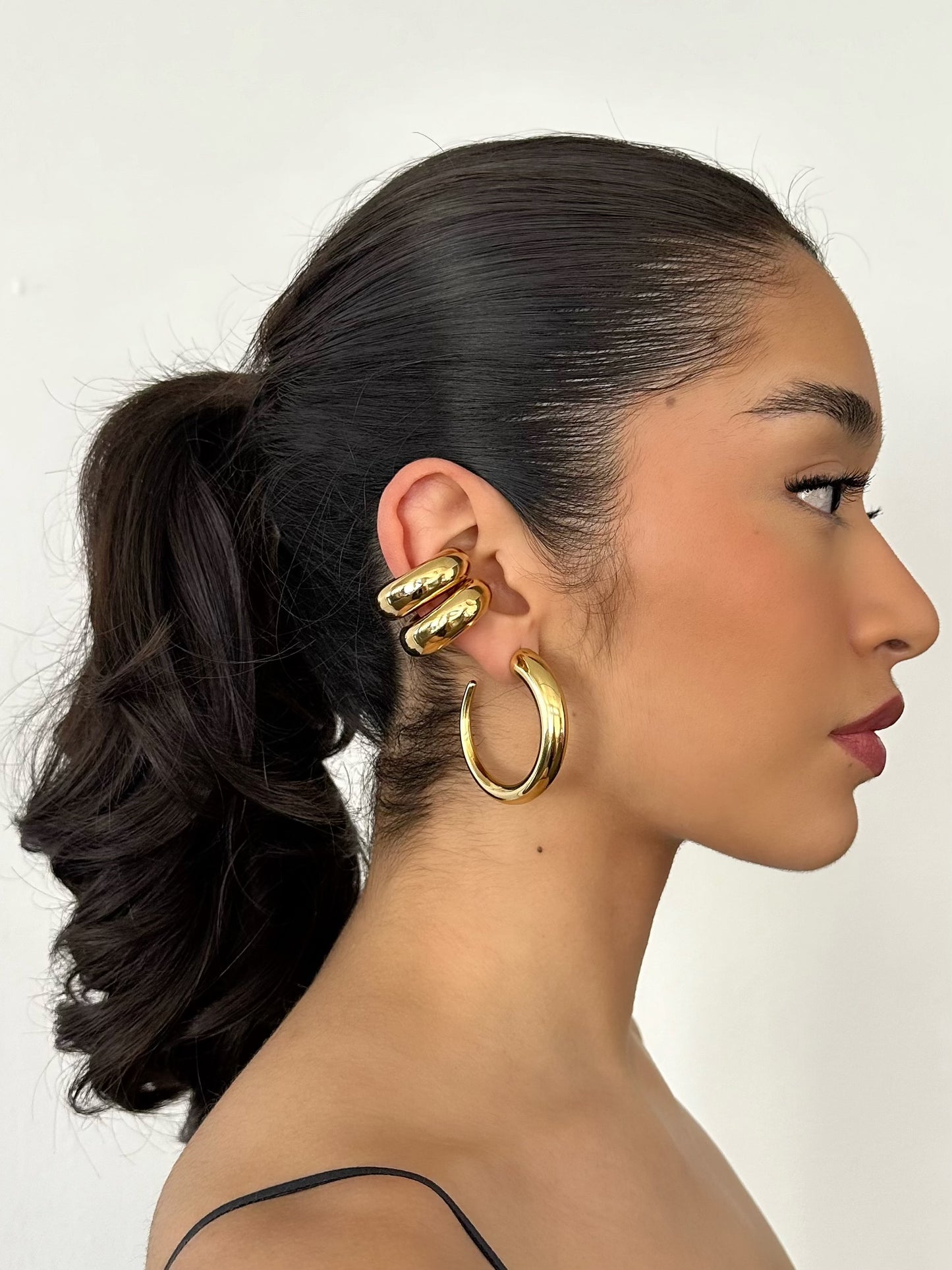 CRESCENT MOON HOOPS