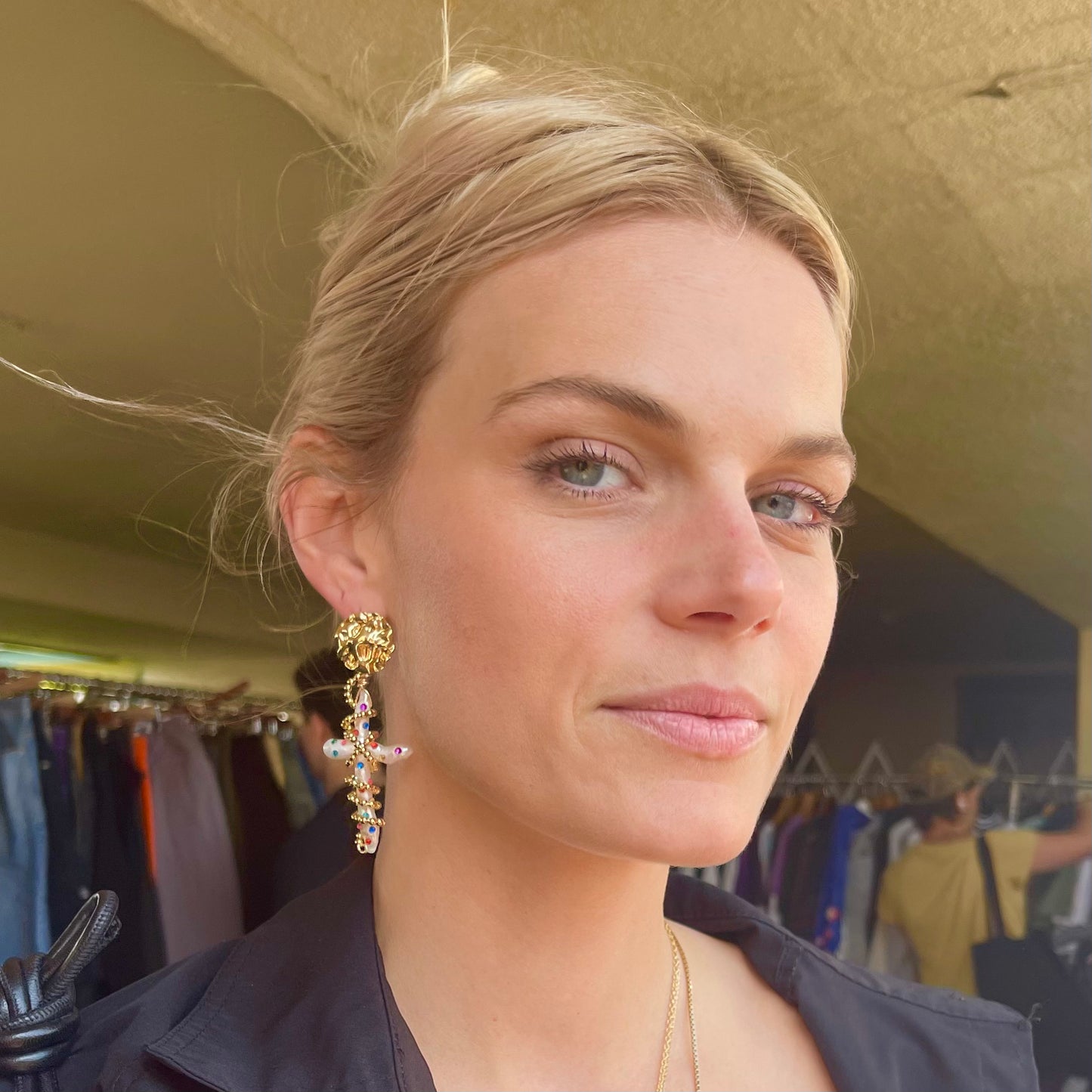 RENAISSANCE CROSS EARRINGS