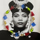 MULTI COLOR GLASS & PEARL NECKLACE