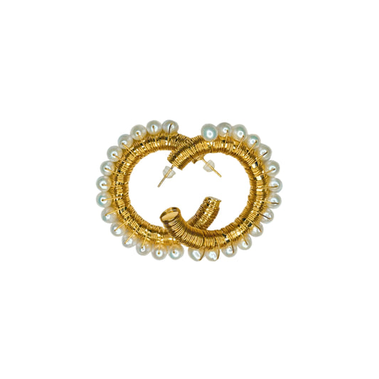 AKOYA PEARL HOOPS
